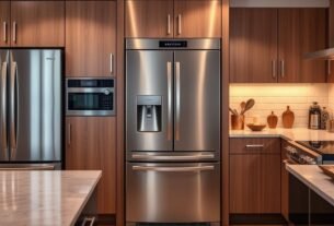 Geladeira Frost Free Brastemp Inverse 447 litros Inox em ambiente de cozinha