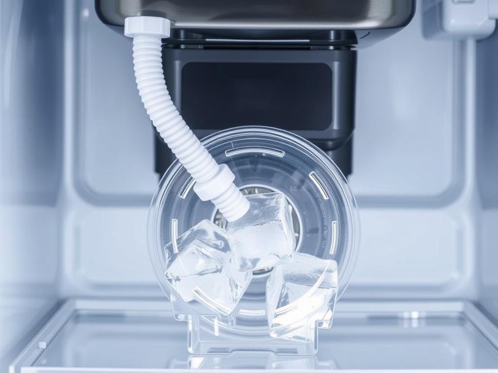 Sistema Ice Twist da Geladeira Side by Side 511L Inverter Cor Preto Conectada Midea MD-RS710FGD282 Sistema Ice Twist da Geladeira Side by Side 511L Inverter Cor Preto Conectada Midea MD-RS710FGD282