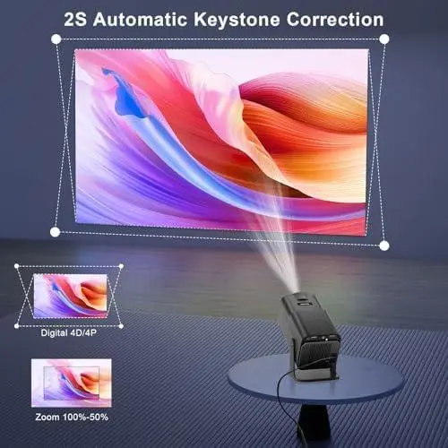 ZDSSY HY320 Mini, Projetor Portatil 5G Wifi 6, Bluetooth 5.0 e Android 11, Suporte 4K e 720P Nativo, 12,000 Lumens, Projetor Led com 4D/4P e Auto de Correccao, 180° Giratorio, Zoom Eletronico ZDSSY HY320 Mini, Projetor Portatil 5G Wifi 6, Bluetooth 5.0 e Android 11, Suporte 4K e 720P Nativo, 12,000 Lumens, Projetor Led com 4D/4P e Auto de Correccao, 180° Giratorio, Zoom Eletronico